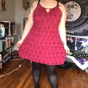 Lauren Conrad Burgundy Dress